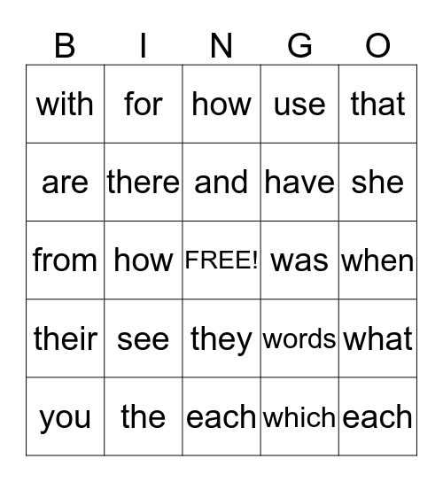 Thanksgiving Bingo Card