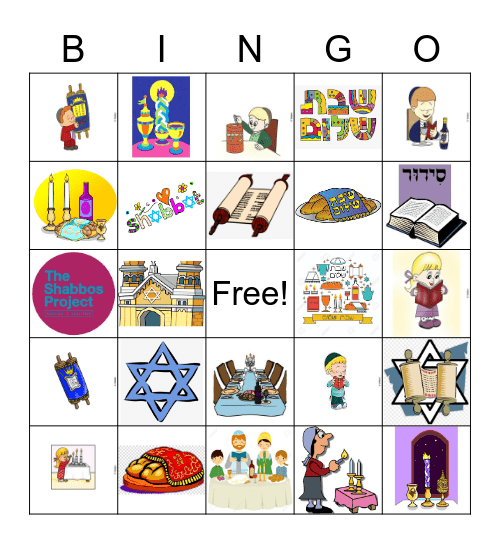 Shabbat Bingo Card