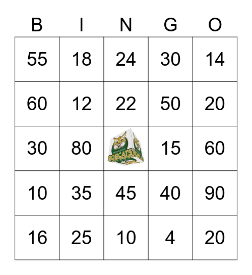 Multiplication Facts (x2, x5, x10) Bingo Card