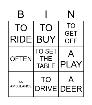 3.2 Bingo Card