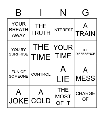 COLLOCATIONS BINGO Card