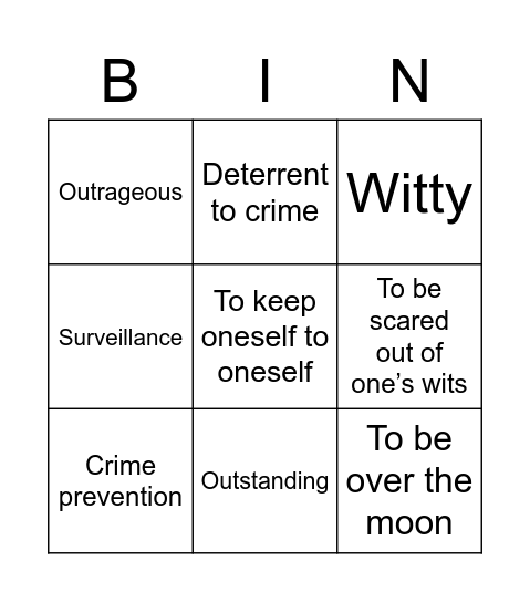 Yuliya Bingo Card