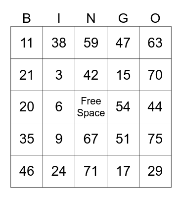 SHAAN Bingo Card