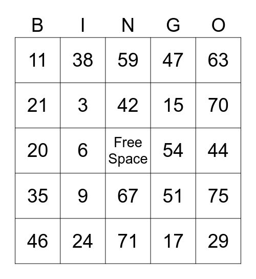 SHAAN Bingo Card