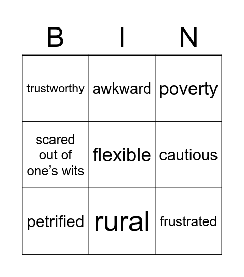 revolution Bingo Card