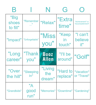 Karole's Retirement Party Bingo! Bingo Card