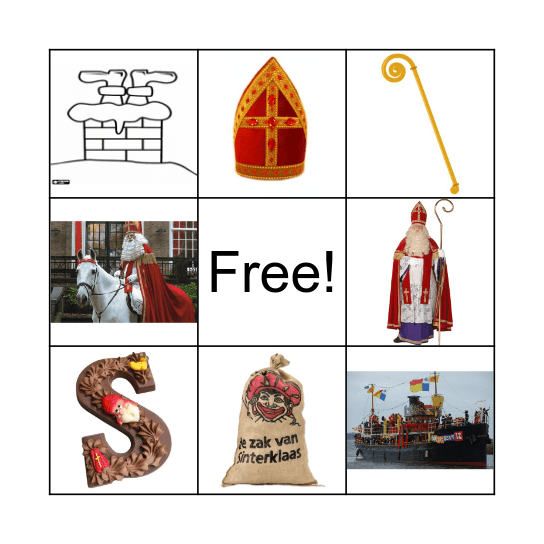 Saint Nicholas Bingo Card