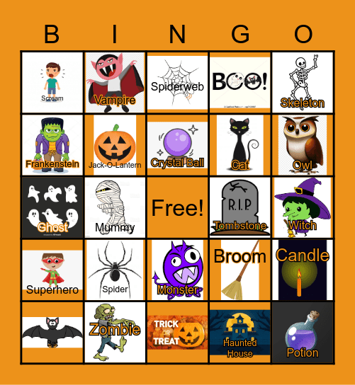 Halloween 2020 Bingo Card