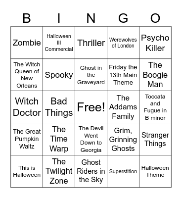 HALLOWEEN BINGO Card