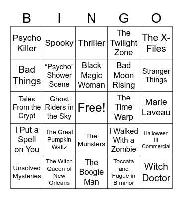HALLOWEEN BINGO Card