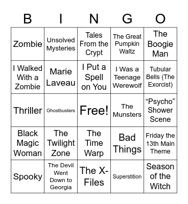 HALLOWEEN BINGO Card