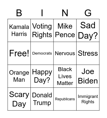 Election Bingo Card