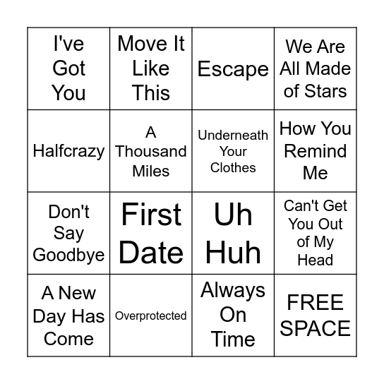 Now 10 Bingo Card