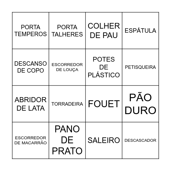 CHÁ DA MI Bingo Card