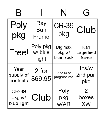 Halloween Bingo Card