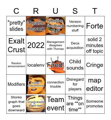 4 Hour meeting bingo Card