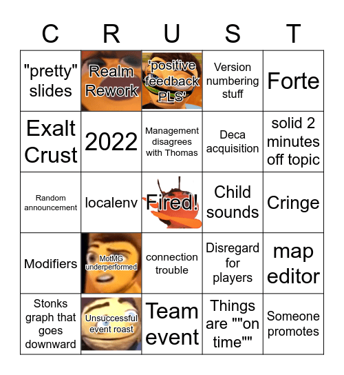 4 Hour meeting bingo Card