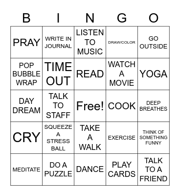 COPING BINGO Card