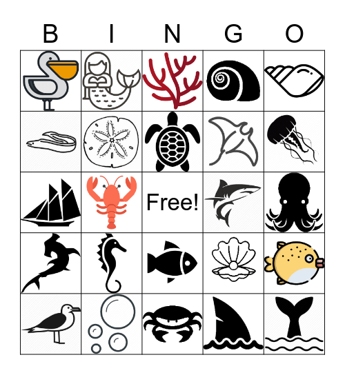 Shark Week Bingo Card