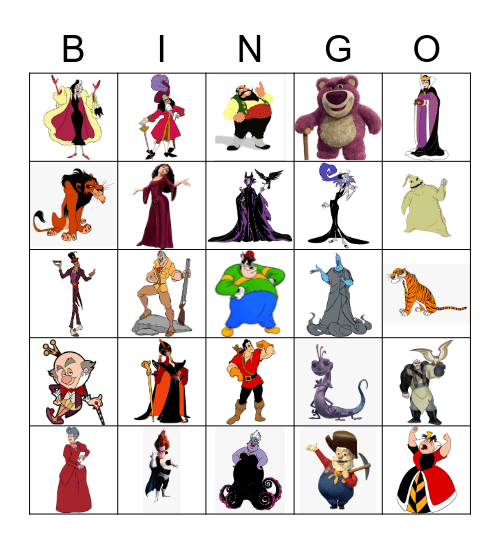 Disney Villian Bingo Card