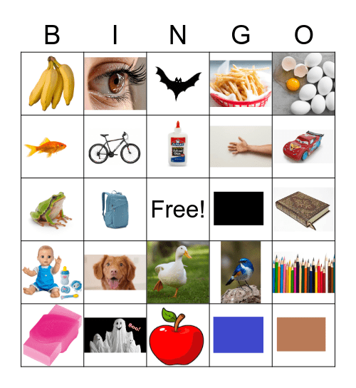 PRE KIDS Bingo Card