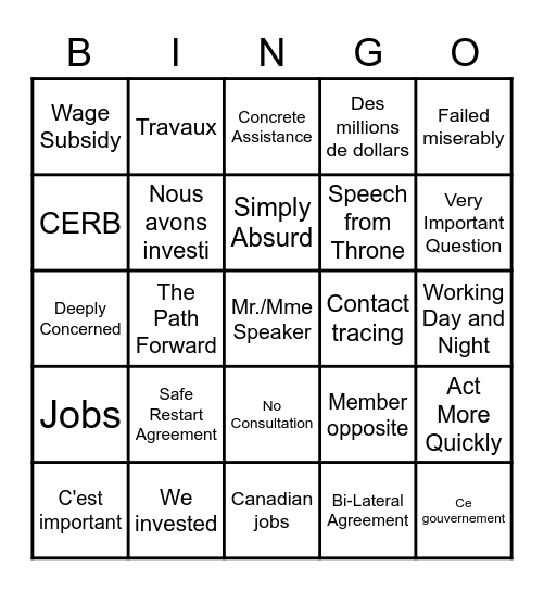 QP Bingo/PDQ Bingo Card