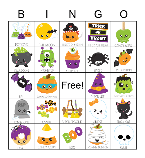 Halloween Bingo Card
