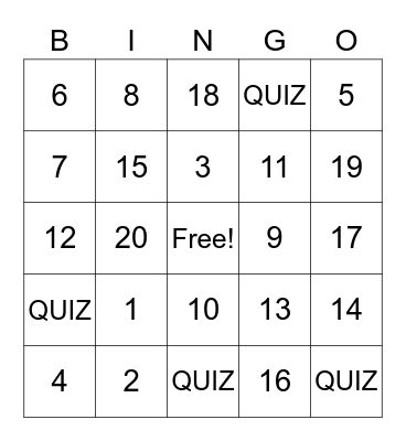 Halloween Time! Bingo Card