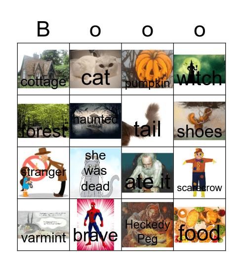 Halloween Stories Review Bingo Card