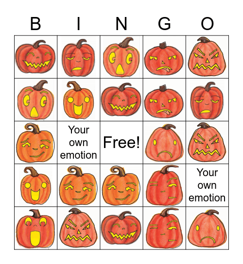 Free Printable Pumpkin Bingo Cards