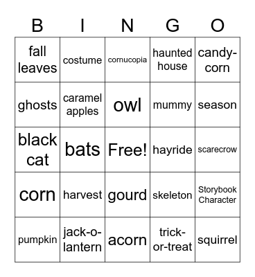 Flexible Flexers love FALL! Bingo Card