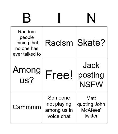 Ranch 2 bingo Card