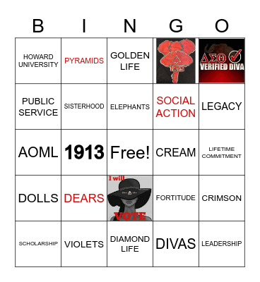 DELTA SIGMA THETA Bingo Card