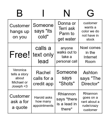 BDC BINGO Card