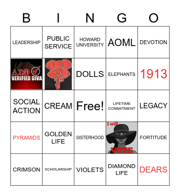 DELTA SIGMA THETA Bingo Card