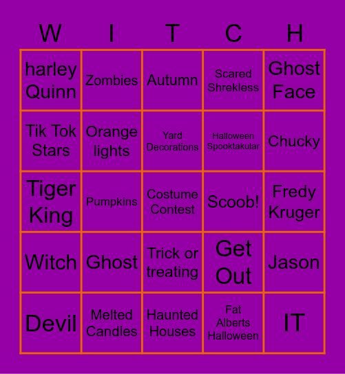 Waldo Hall Spooky Bingo 3 Bingo Card