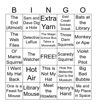 STAR Bingo Card
