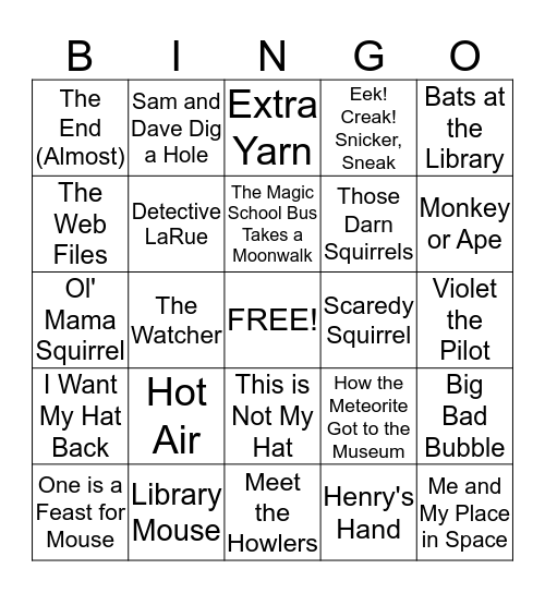 STAR Bingo Card
