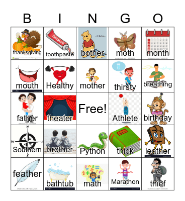 TH bingo Card