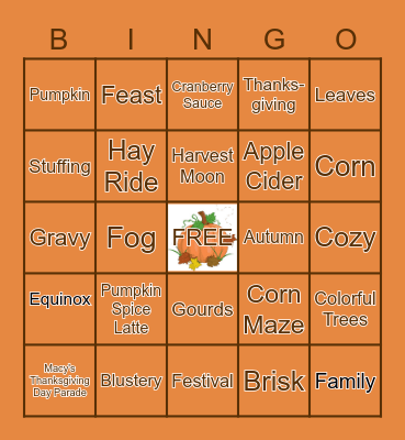 FALL Bingo Card