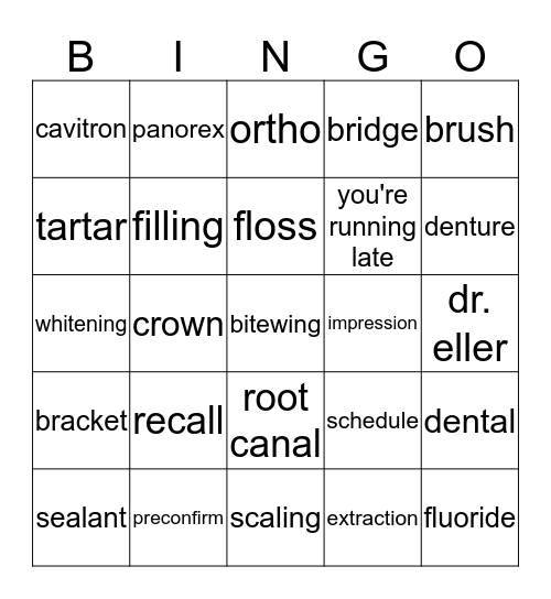 Antrim Dental Centre Bingo! Bingo Card