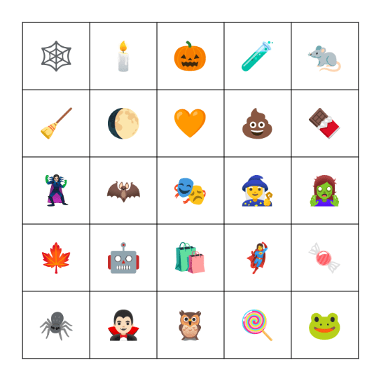 Happy Halloween! Bingo Card