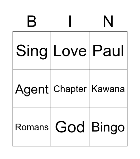 01 November 2020 Bingo Card