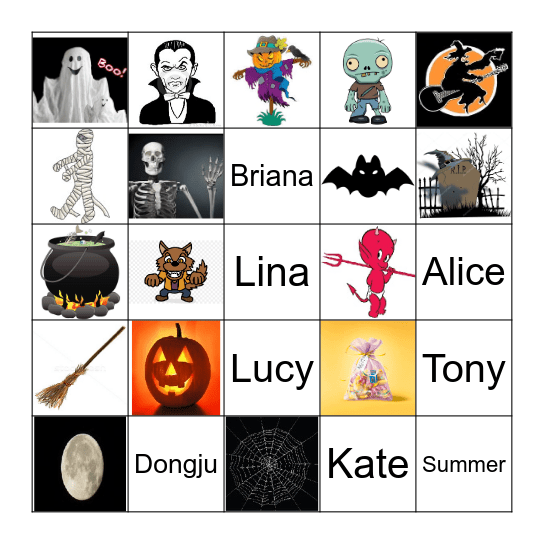 Halloween Bingo Card
