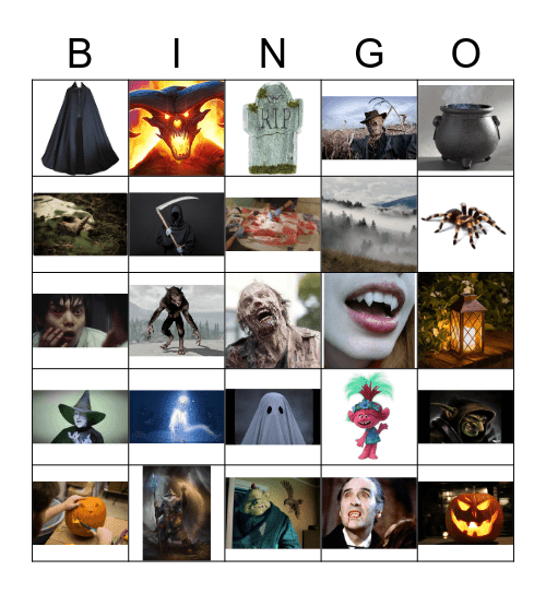 Halloween Bingo Card