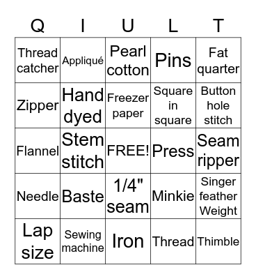 Anytime Stitchin Time Retreat Bingo Card
