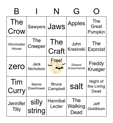 Halloween Trivia Bingo Card