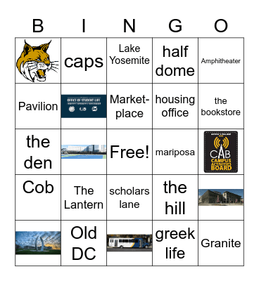 UC Merced Bingo Card