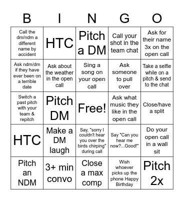 WFH Bingo! Bingo Card