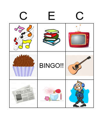 BINGO DOS SENTIDOS Bingo Card